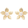 Jeanne Floral Faux-Pearl Stud Earrings
