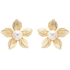 Jeanne Floral Faux-Pearl Stud Earrings