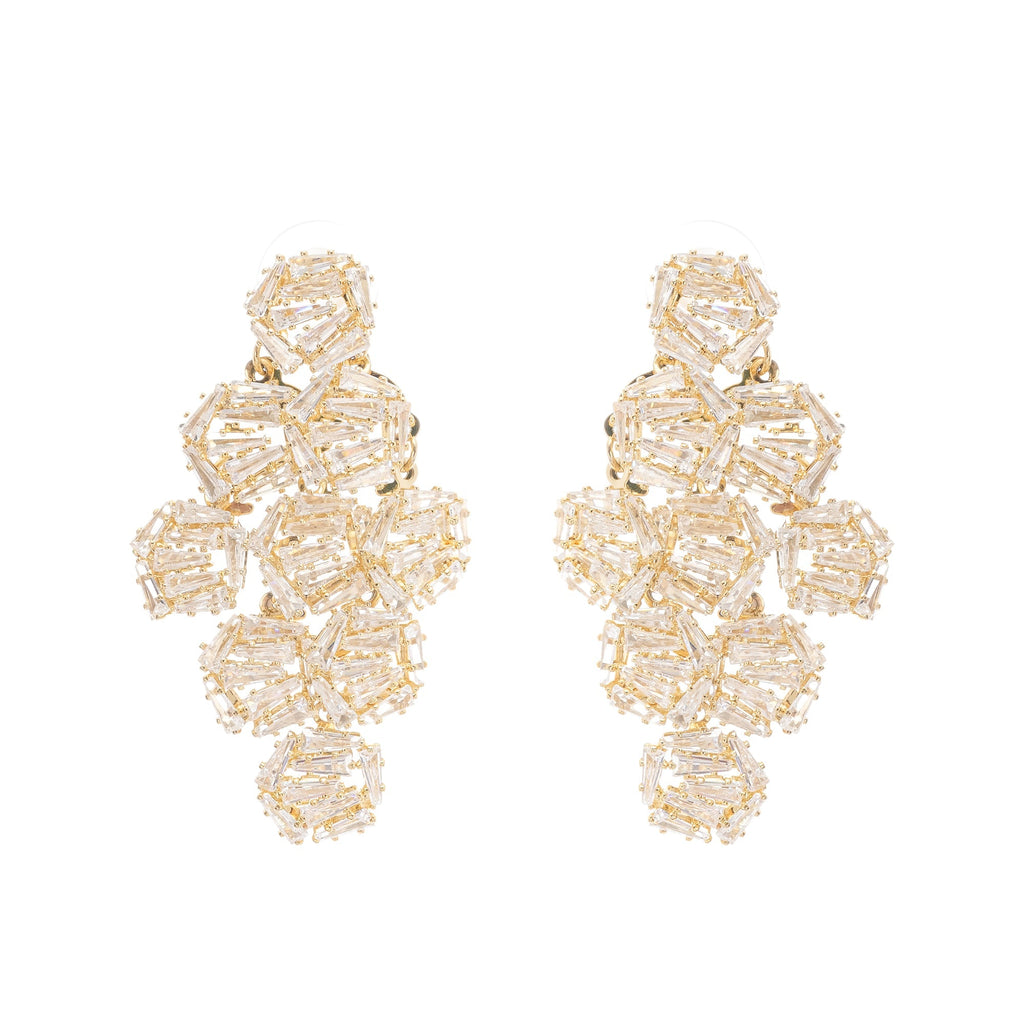 Ariane Geometric Crystal Earrings