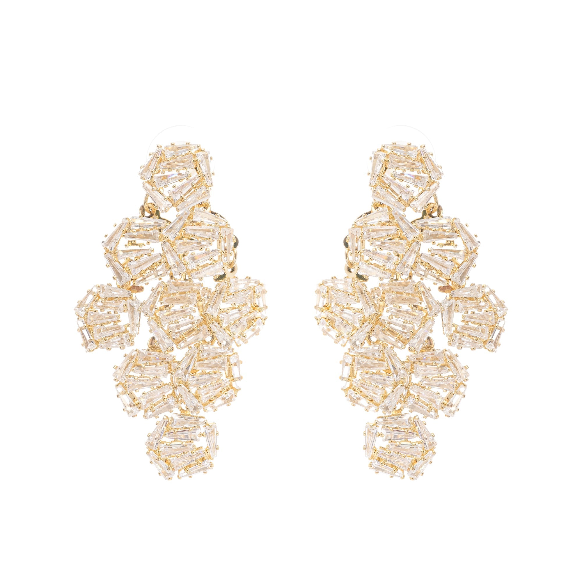 Ariane Geometric Crystal Earrings
