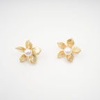 Jeanne Floral Faux-Pearl Stud Earrings