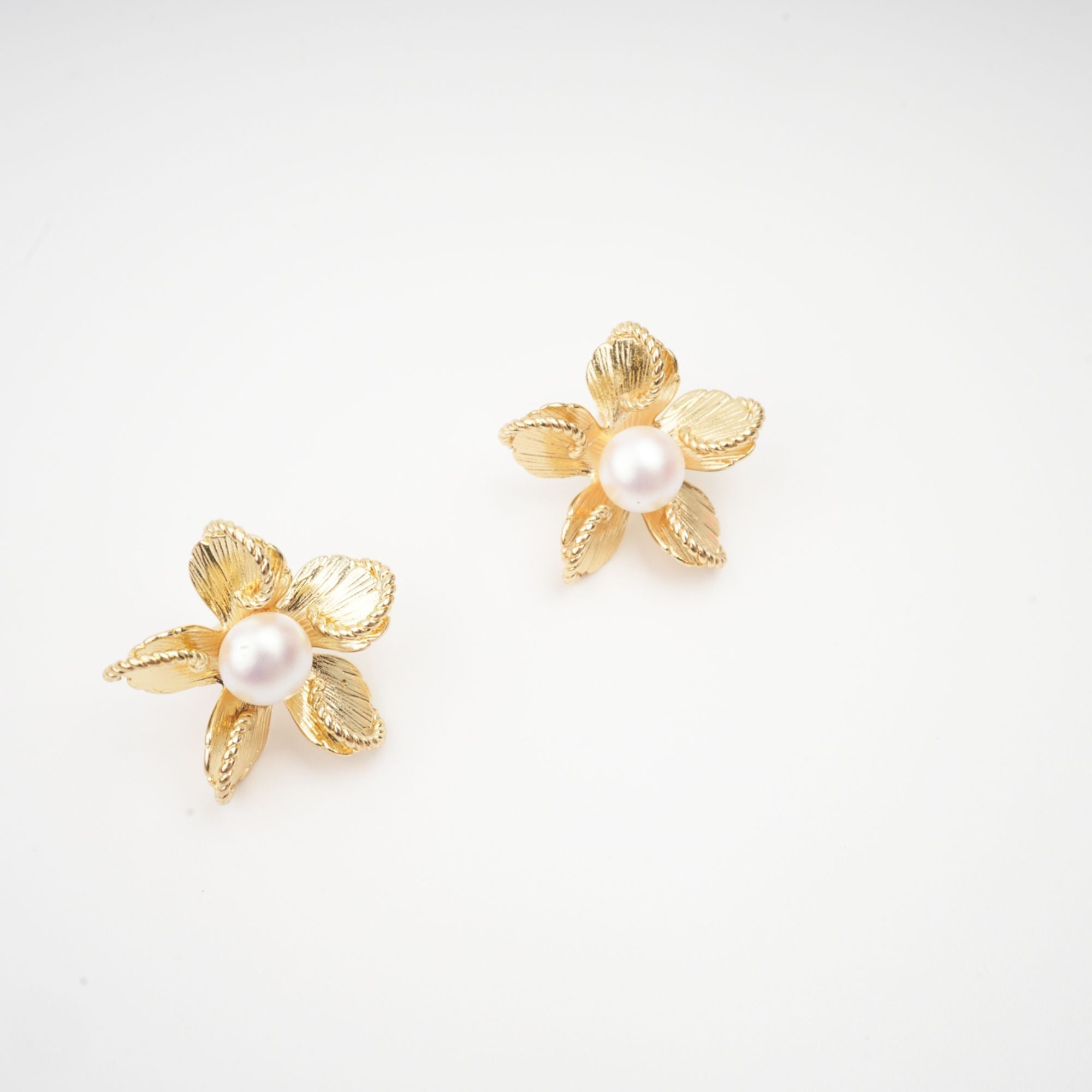 Jeanne Floral Faux-Pearl Stud Earrings