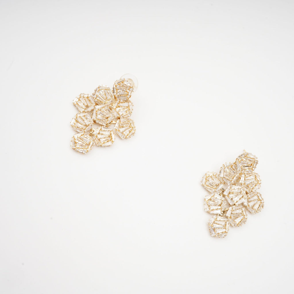 Ariane Geometric Crystal Earrings