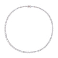 Avril Silver Tone Square Cut Crystal Embellished Necklace