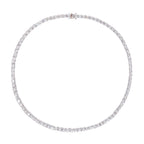 Avril Silver Tone Square Cut Crystal Embellished Necklace