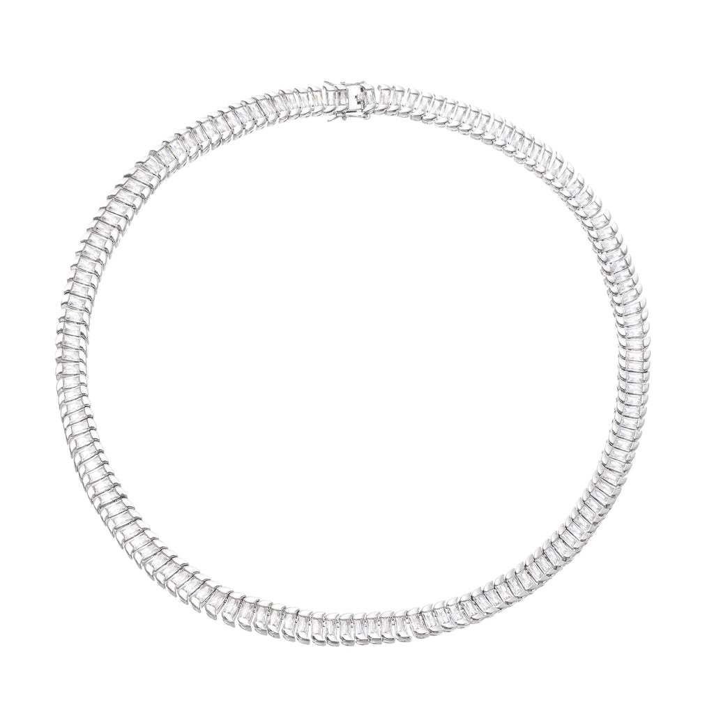 Albane Silver Tone Crystal-Embellished Necklace