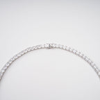 Avril Silver Tone Square Cut Crystal Embellished Necklace