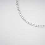 Avril Silver Tone Square Cut Crystal Embellished Necklace