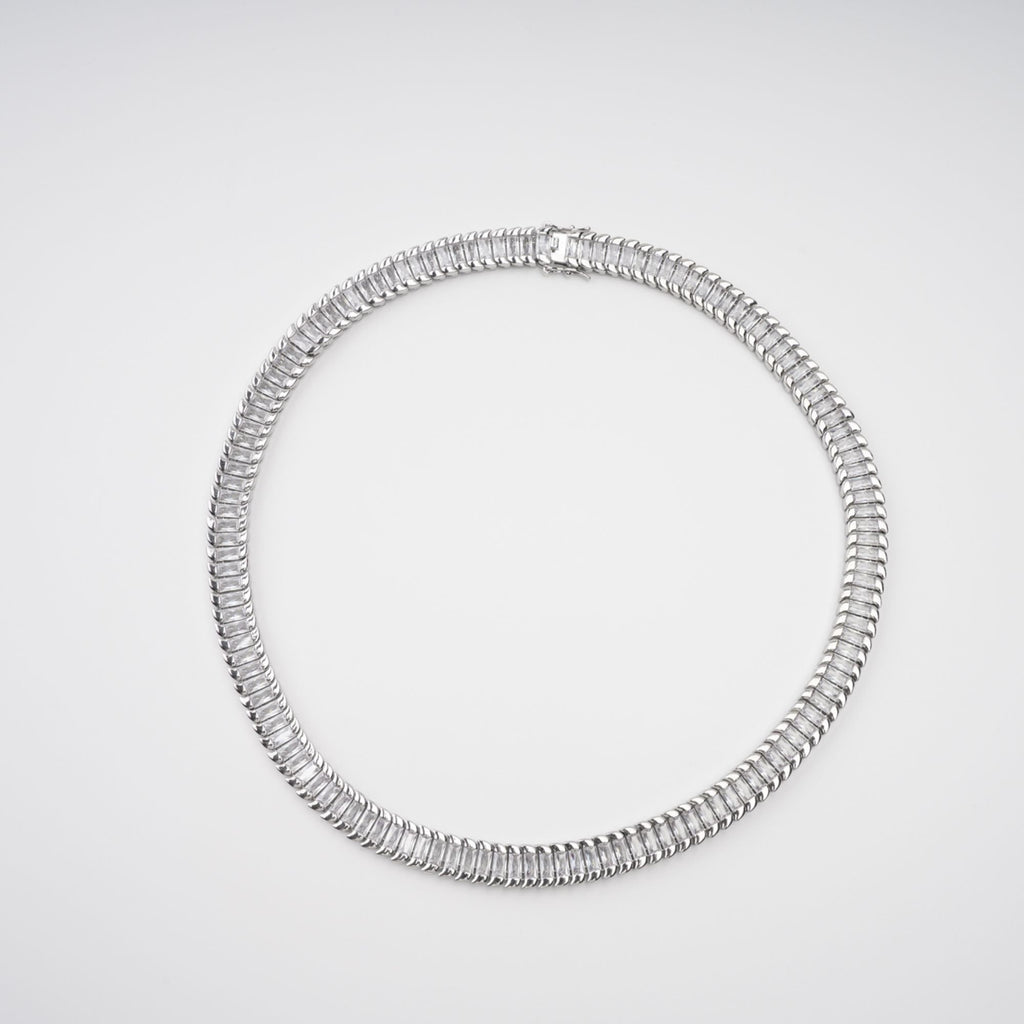 Albane Silver Tone Crystal-Embellished Necklace