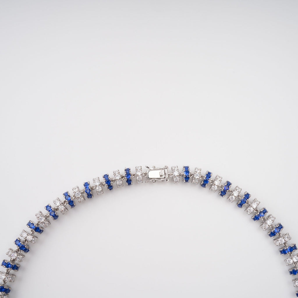 Sandrine Blue Crystal-Embellished Necklace