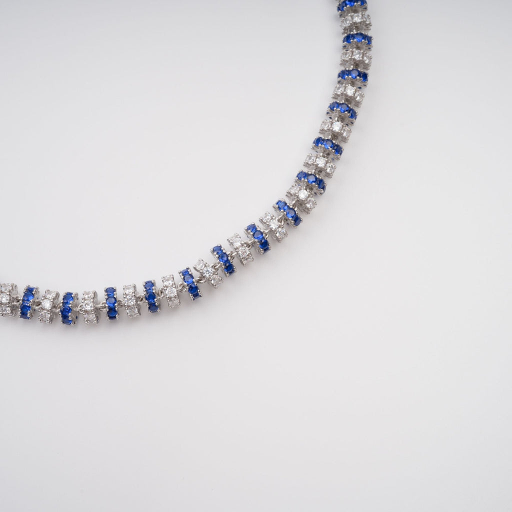 Sandrine Blue Crystal-Embellished Necklace