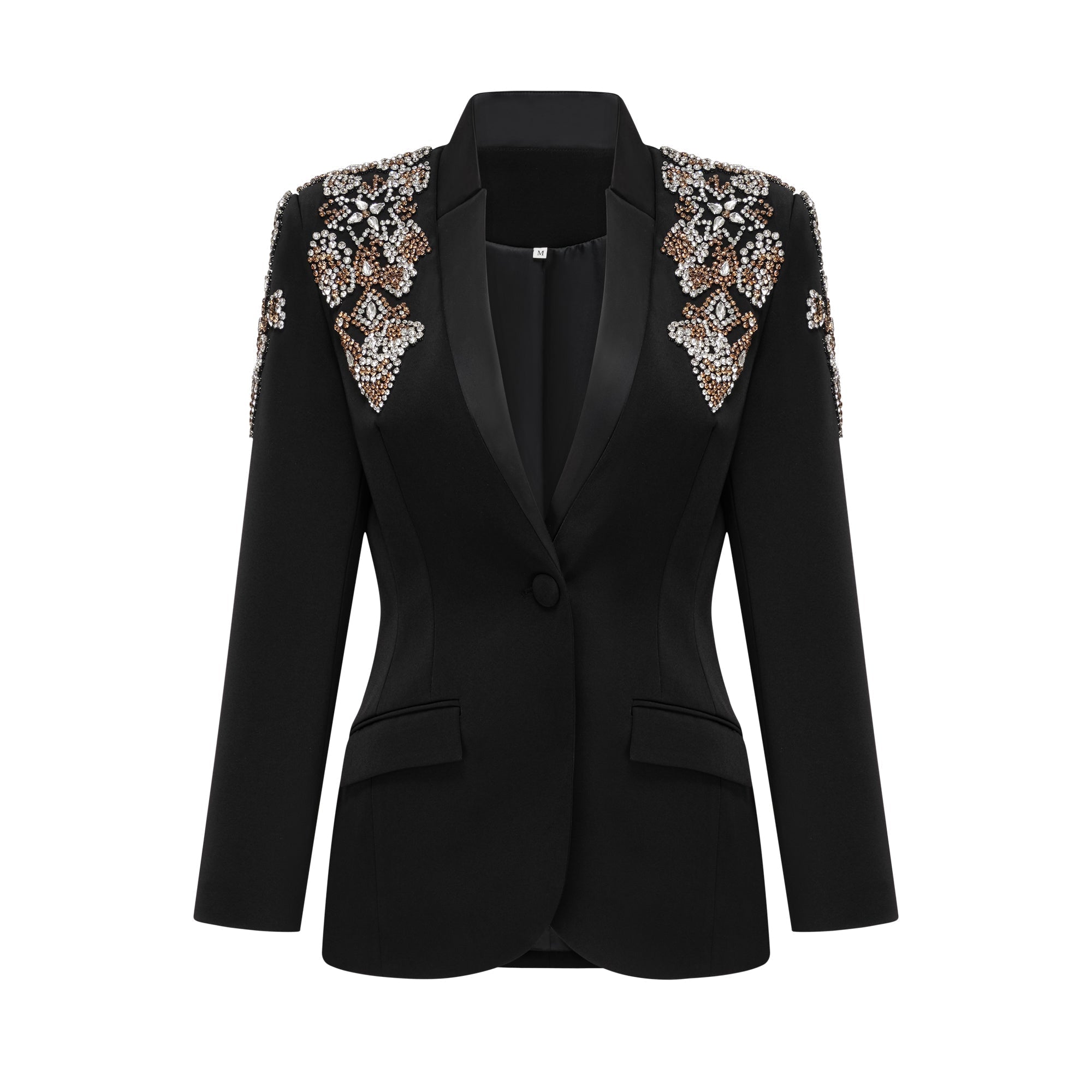 Flowering Girl Women Delphine black embellished jacket & trousers matching set