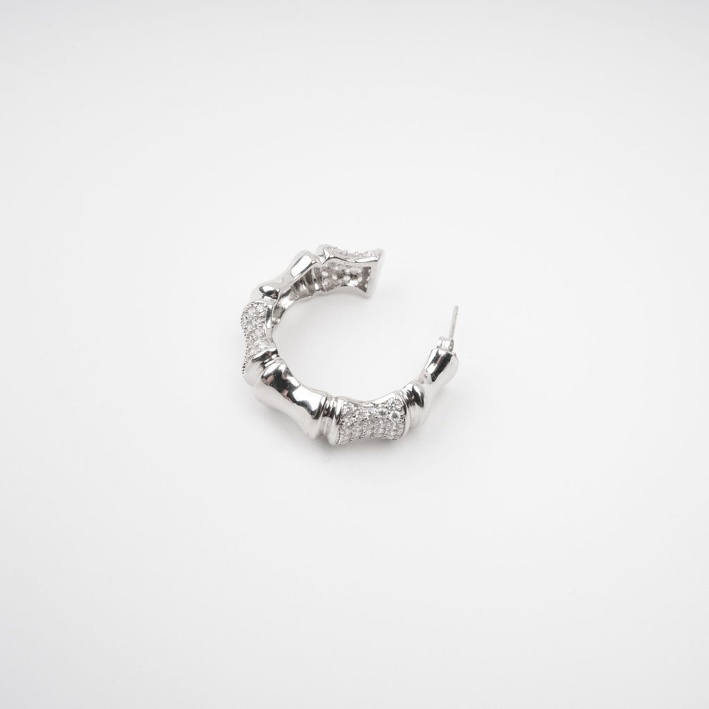 Léa Silver Tone Crystal Embellished Earrings