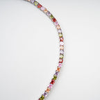 Avril Multicolor Square Cut Crystal Embellished Necklace