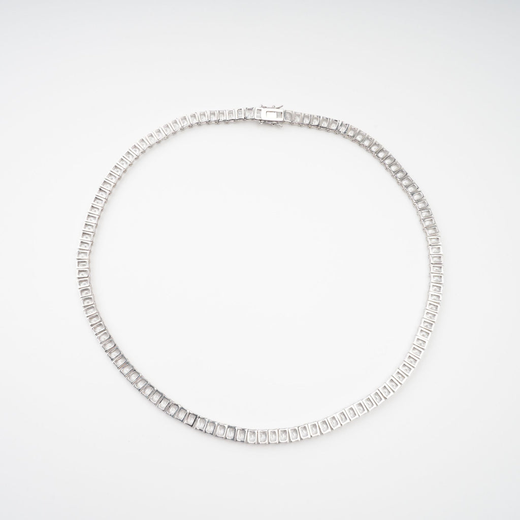 Florence Silver Tone Crystal Embellished Necklace
