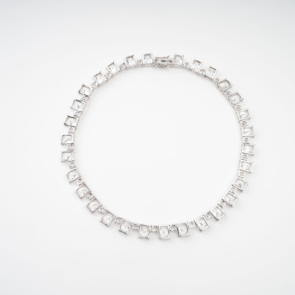 Mathilde Silver Tone Crystal Embellished Necklace