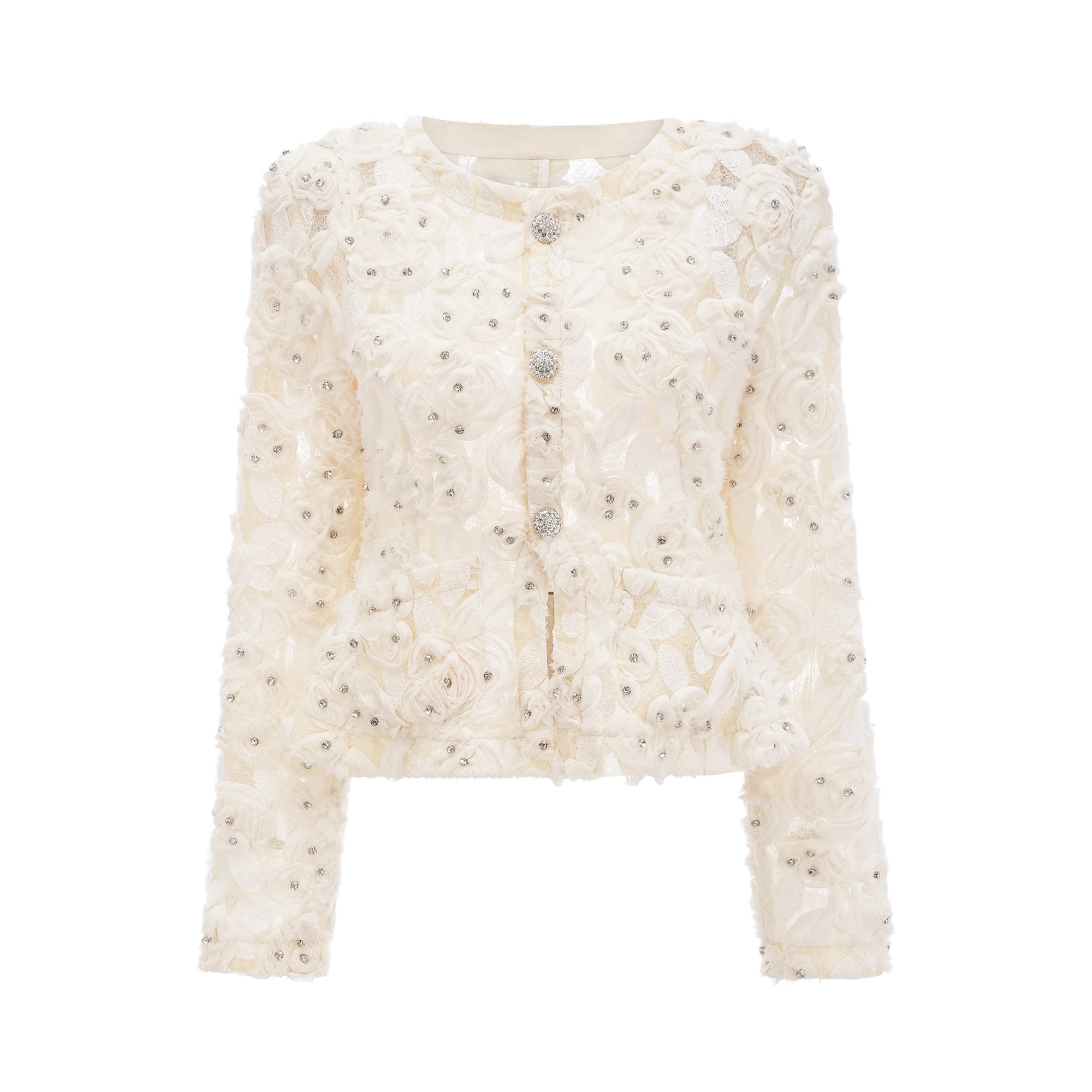 Flowering Girl Women Marianne Floral-Appliqué Embellished Jacket