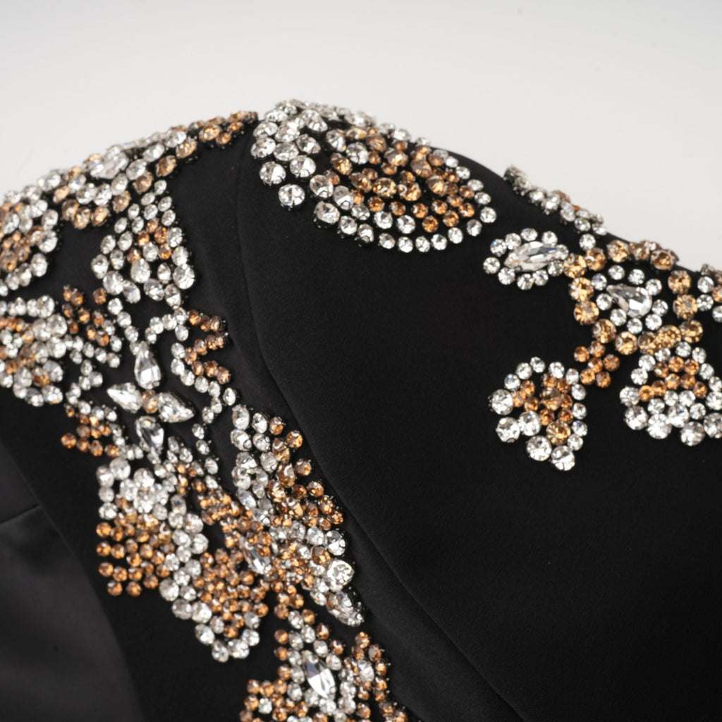Flowering Girl Women Delphine black embellished jacket & trousers matching set