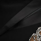 Flowering Girl Women Delphine black embellished jacket & trousers matching set