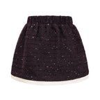 Flowering Girl Women Brigitte Purple Sequined Tweed Jacket & Skirt Matching Set