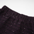 Flowering Girl Women Brigitte Purple Sequined Tweed Jacket & Skirt Matching Set