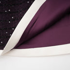Flowering Girl Women Brigitte Purple Sequined Tweed Jacket & Skirt Matching Set