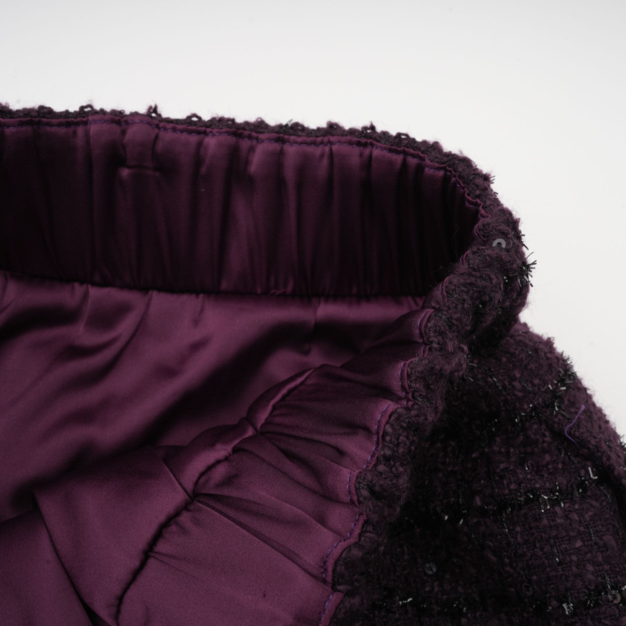 Flowering Girl Women Brigitte Purple Sequined Tweed Jacket & Skirt Matching Set
