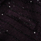 Flowering Girl Women Brigitte Purple Sequined Tweed Jacket & Skirt Matching Set