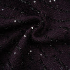 Flowering Girl Women Brigitte Purple Sequined Tweed Jacket & Skirt Matching Set