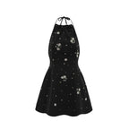 Flowering Girl Women Ariane crystal-embellished scoop-back mini dress