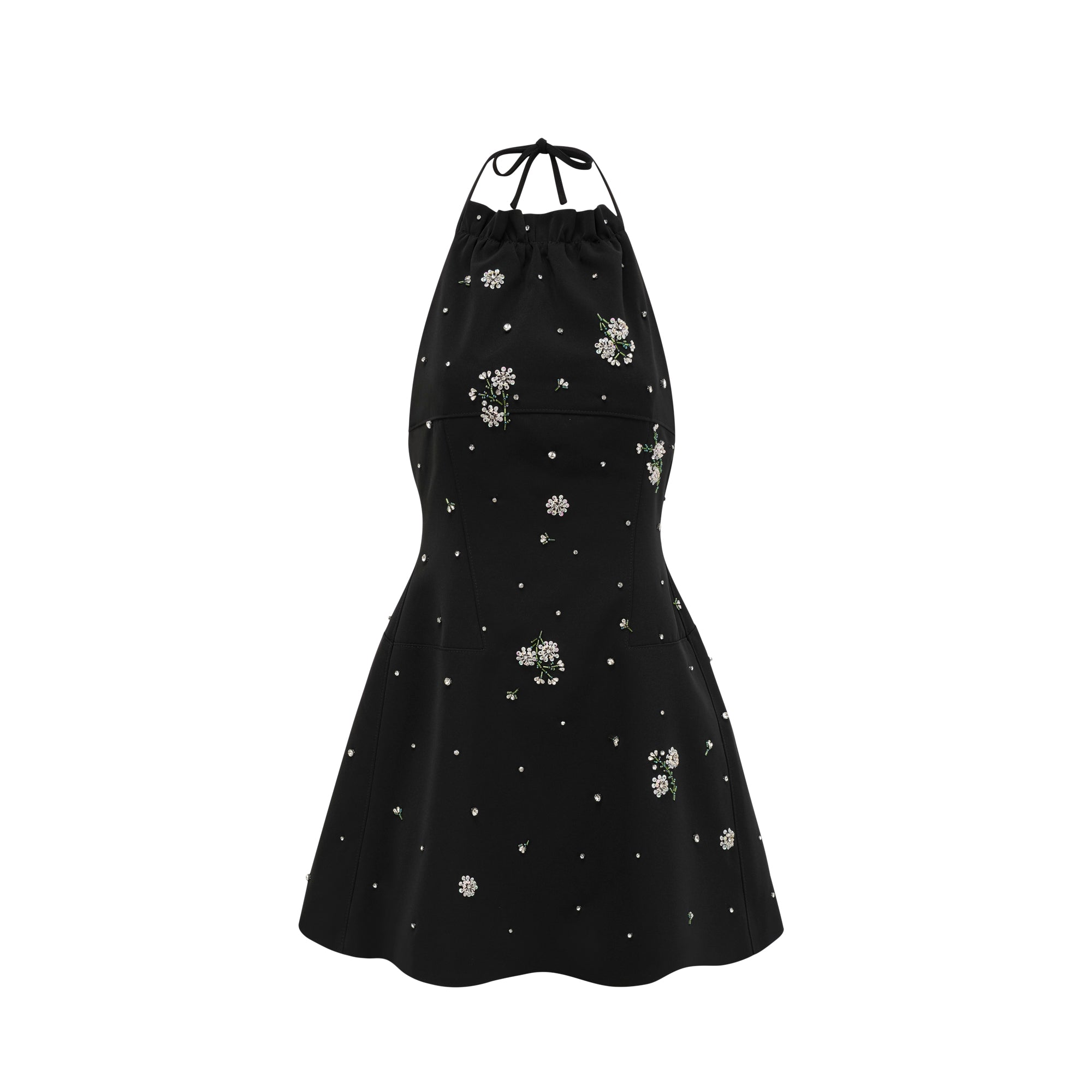 Flowering Girl Women Ariane crystal-embellished scoop-back mini dress