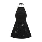 Flowering Girl Women Ariane crystal-embellished scoop-back mini dress
