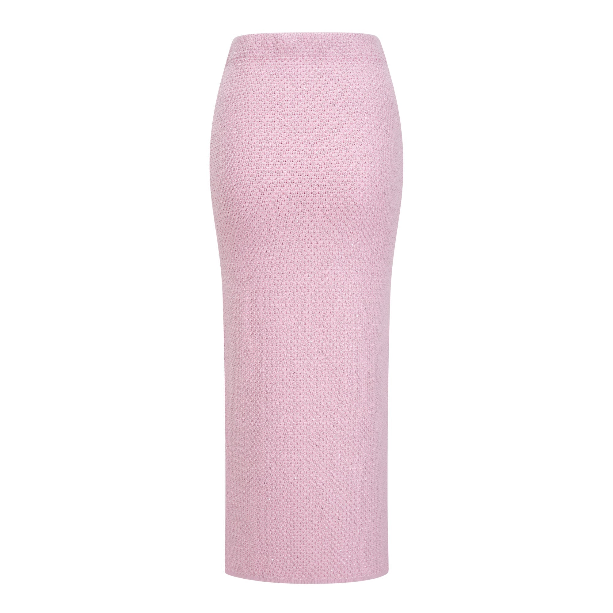 Shirley Sequined Knit Cardigan & Skirt Set - Pink
