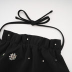 Flowering Girl Women Ariane crystal-embellished scoop-back mini dress