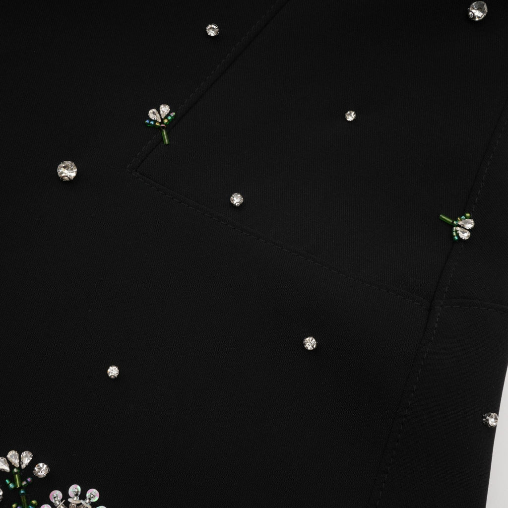 Flowering Girl Women Ariane crystal-embellished scoop-back mini dress