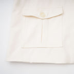 Flowering Girl Women Collared Long Sleeve Belted Cargo Pocket Mini Field Jacket