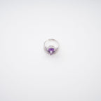 Eléonore Purple Pear Cut Gemstone Sterling Silver Adjustable Ring