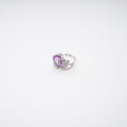 Eléonore Purple Pear Cut Gemstone Sterling Silver Adjustable Ring