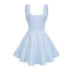 Flowering Girl Women Hélène Patterned-Jacquard Sleeveless Mini Dress