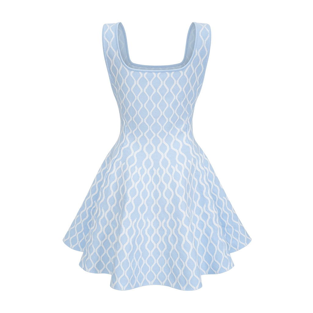 Flowering Girl Women Hélène Patterned-Jacquard Sleeveless Mini Dress