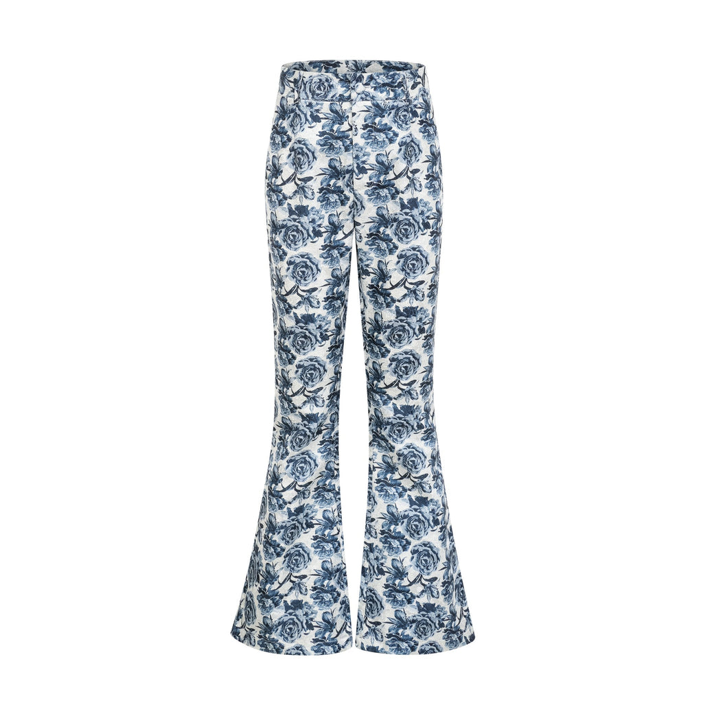 Flowering Girl Women Morgane floral-print jacket & trousers matching set