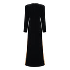 Flowering Girl Women lydia Black Crystal Embellished Front Slit Maxi Dress