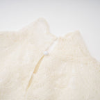 Eulalie Cream White Lace Blouse & Skirt Set