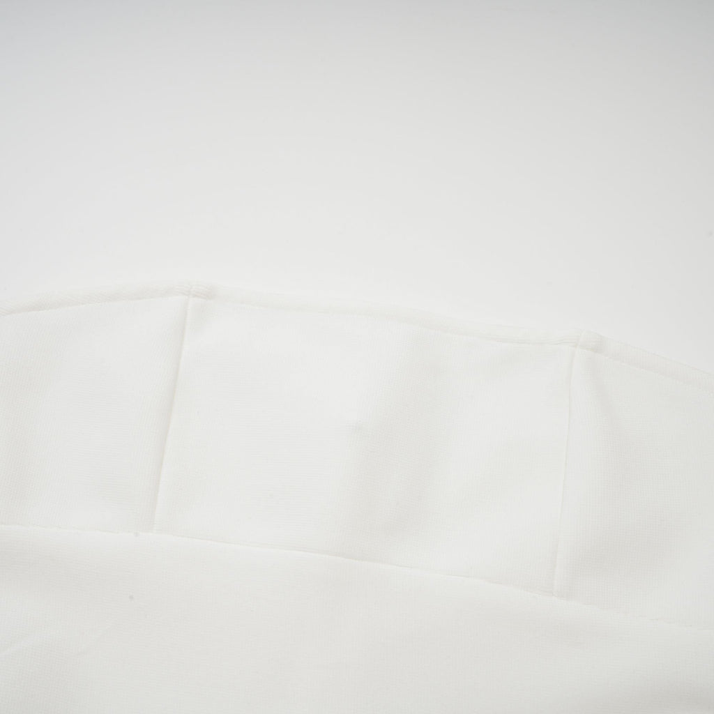Nathalie White Tulle-Panelling Maxi Dress