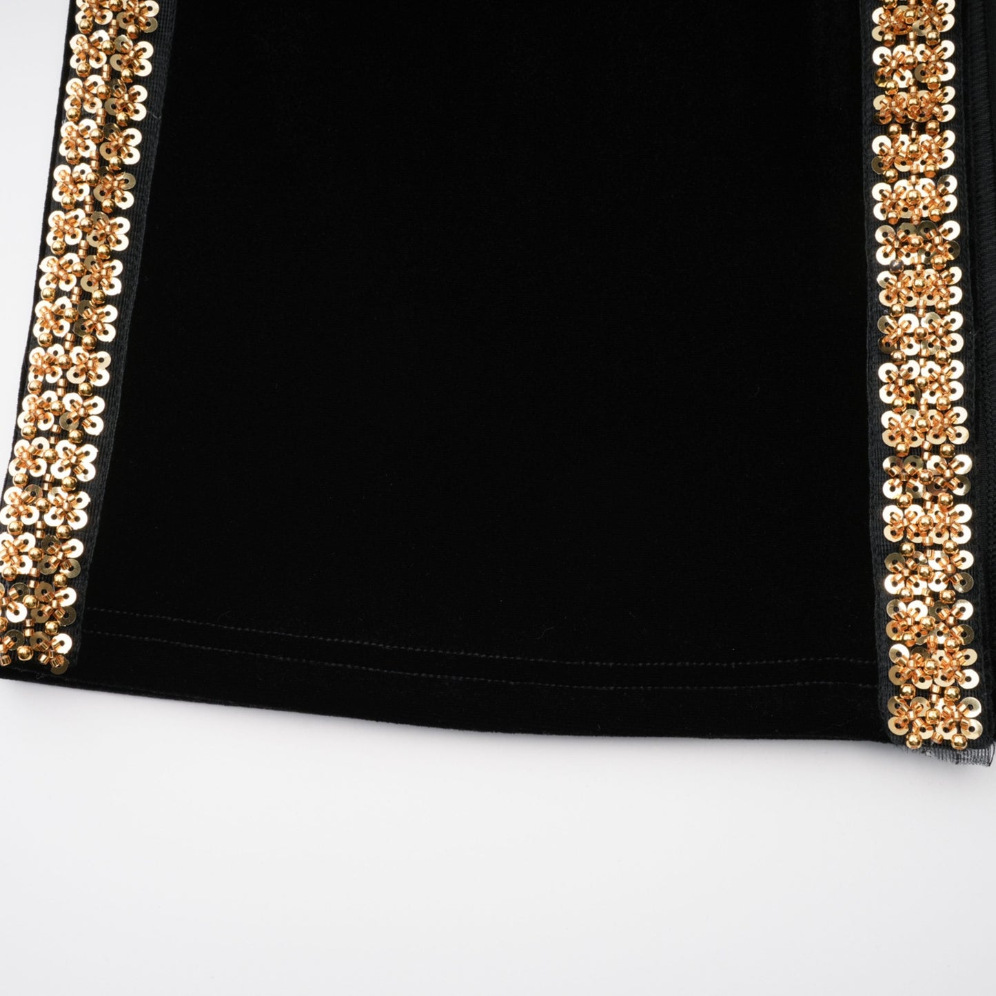 lydia Black Crystal Embellished Front Slit Maxi Dress