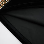 Flowering Girl Women lydia Black Crystal Embellished Front Slit Maxi Dress