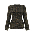 Flowering Girl Women Claudine black metallic tweed jacket & shorts matching set