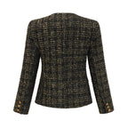 Flowering Girl Women Claudine black metallic tweed jacket & shorts matching set