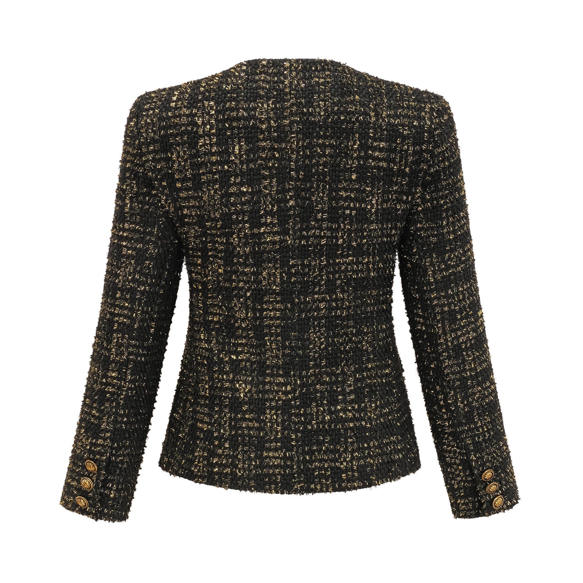 Flowering Girl Women Claudine black metallic tweed jacket & shorts matching set