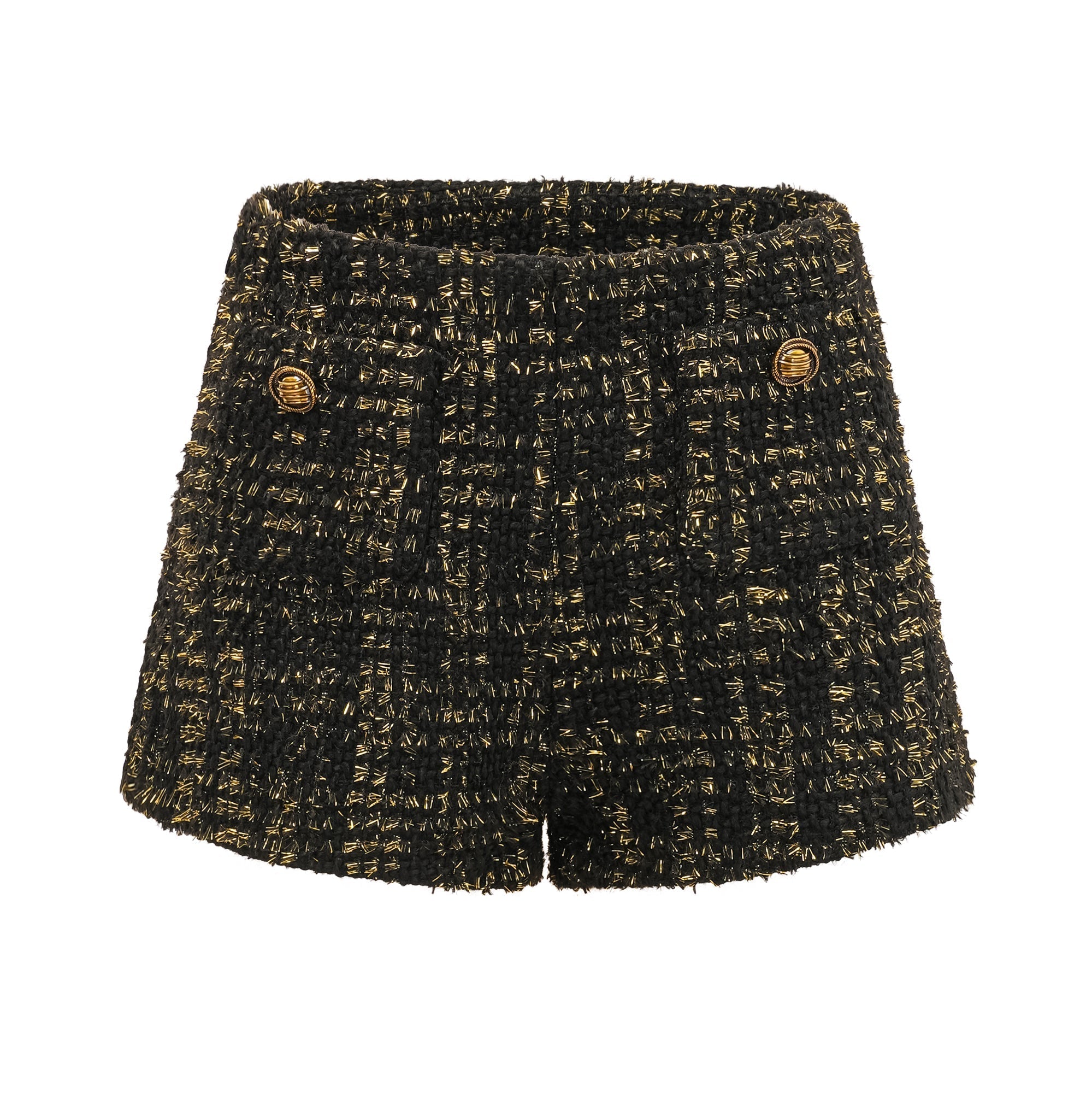 Flowering Girl Women Claudine black metallic tweed jacket & shorts matching set